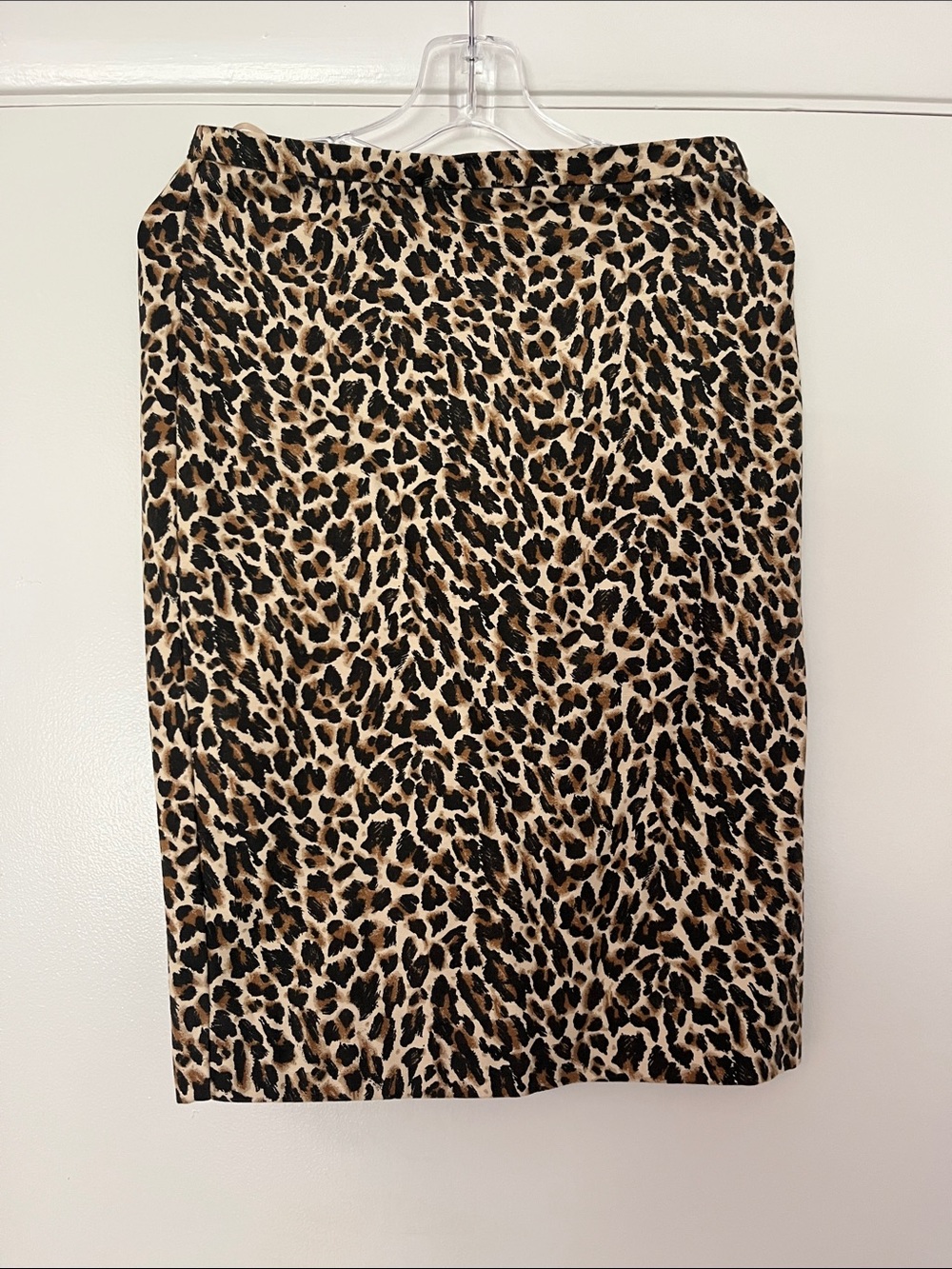 J. Crew Cotton Leopard Print Pencil Skirt in Beige and Black